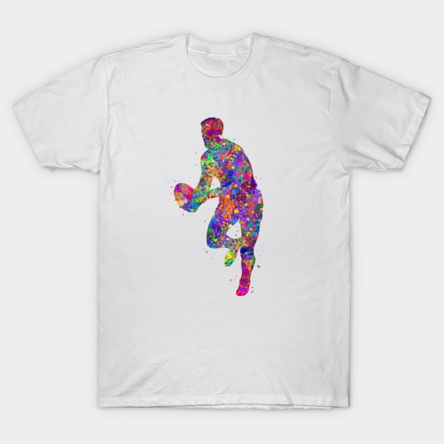 Rugby player T-Shirt by Yahya Art